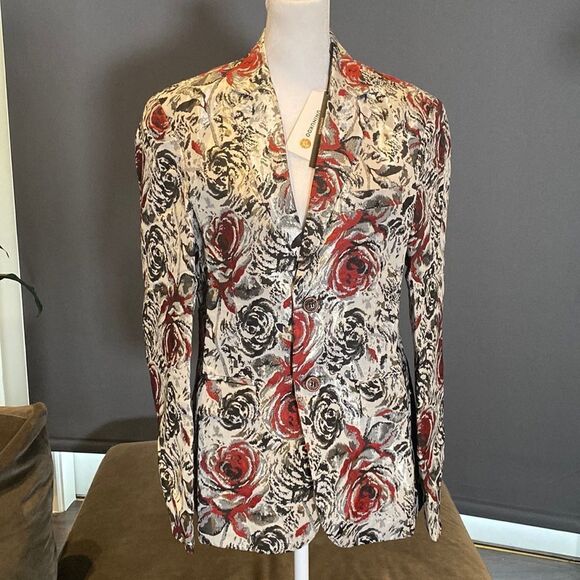 Men’s Single Breasted Floral Suit Blazer Jacket Size 34 NWT - Picture 5 of 9